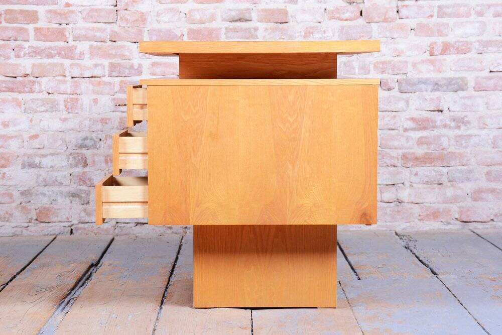 Mid-Century Ash Writing Desk, Czechoslovakia, 1960s