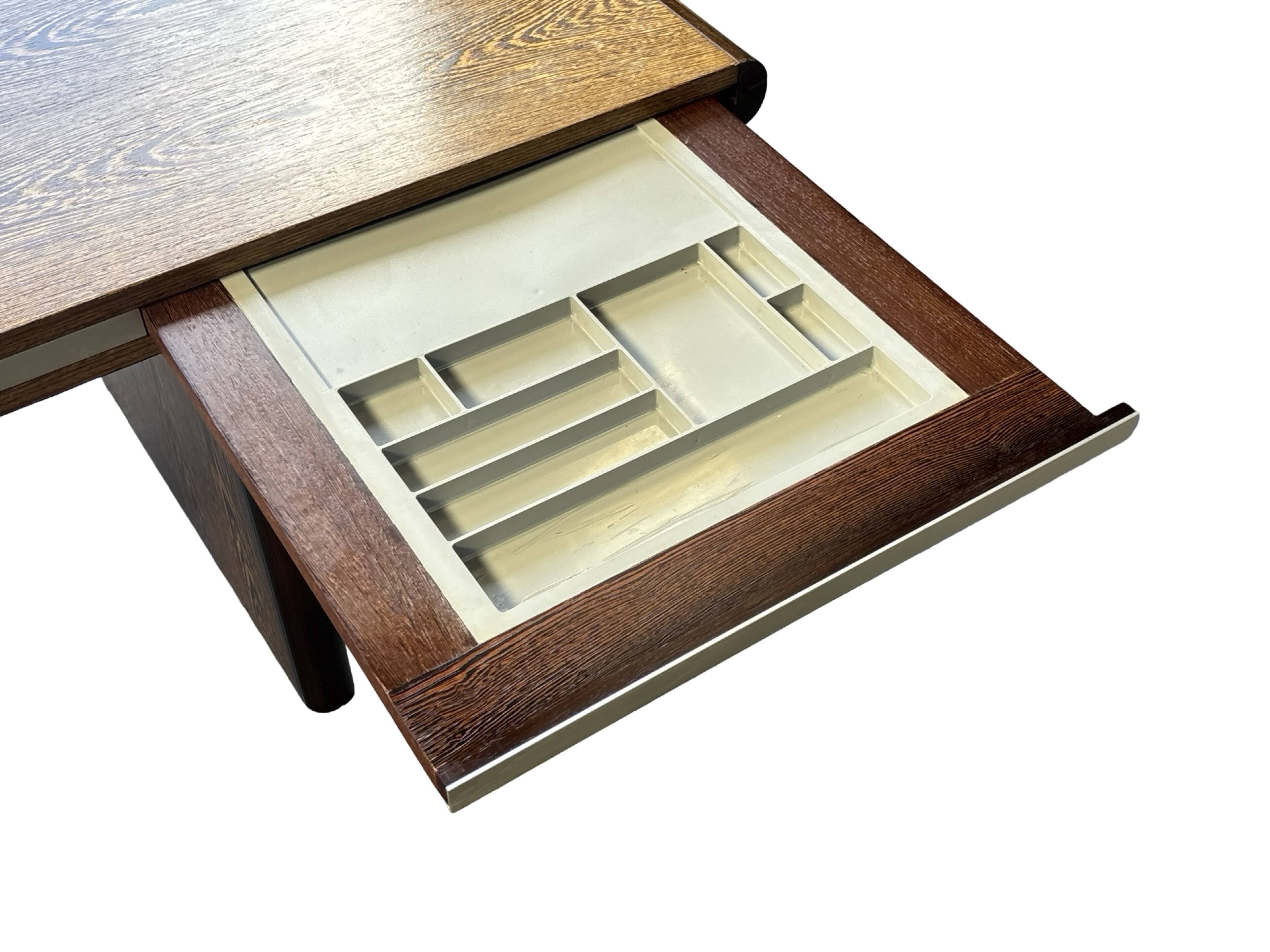 Vintage executive desk - large desk wenge 70s design