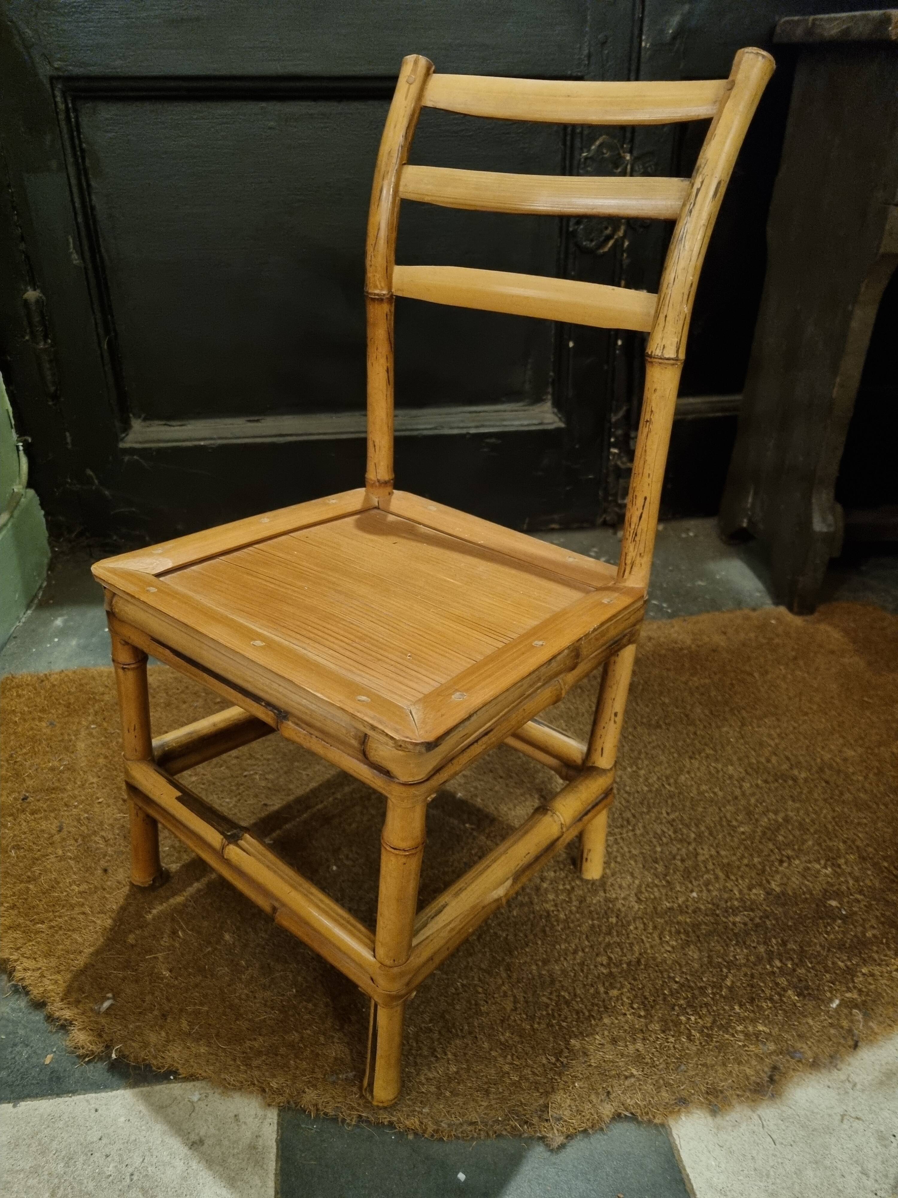 small bamboo chair