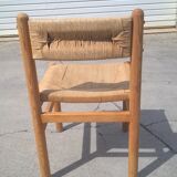 Set of 6 rope and pine chairs