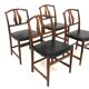 Set of 4 Scandinavian chairs "Vidars Chair" Vidar Malmsten, Sweden, 1970