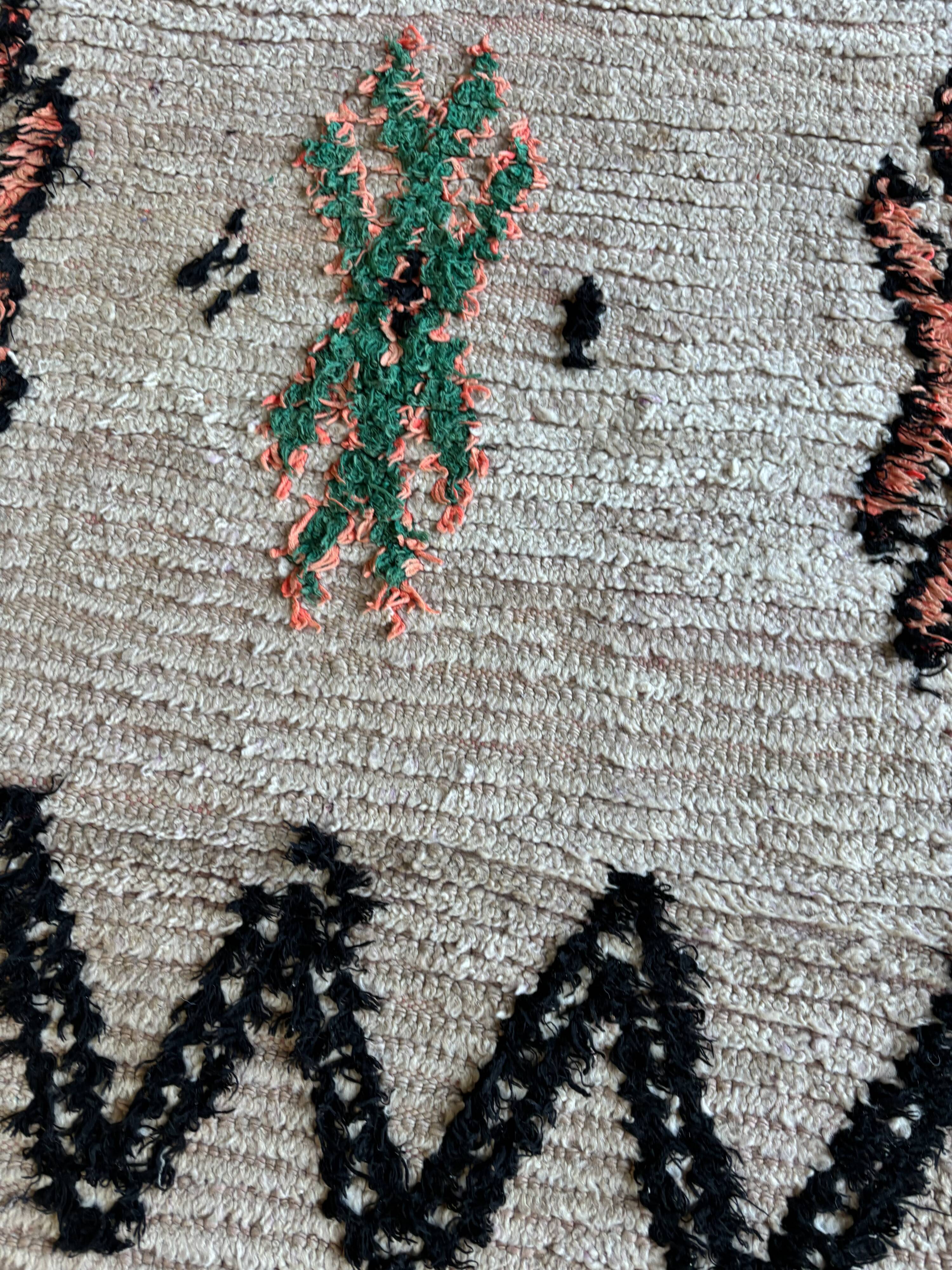 Small azilal rug colorful berber crafts