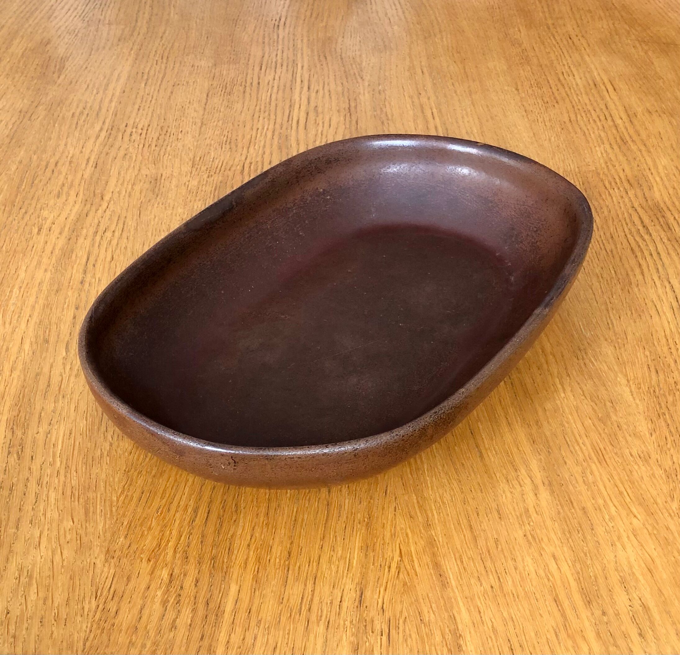 Vintage brown Dutch ceramic dish
