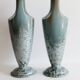 Pair of Sarreguemines vases with crystal glazes
