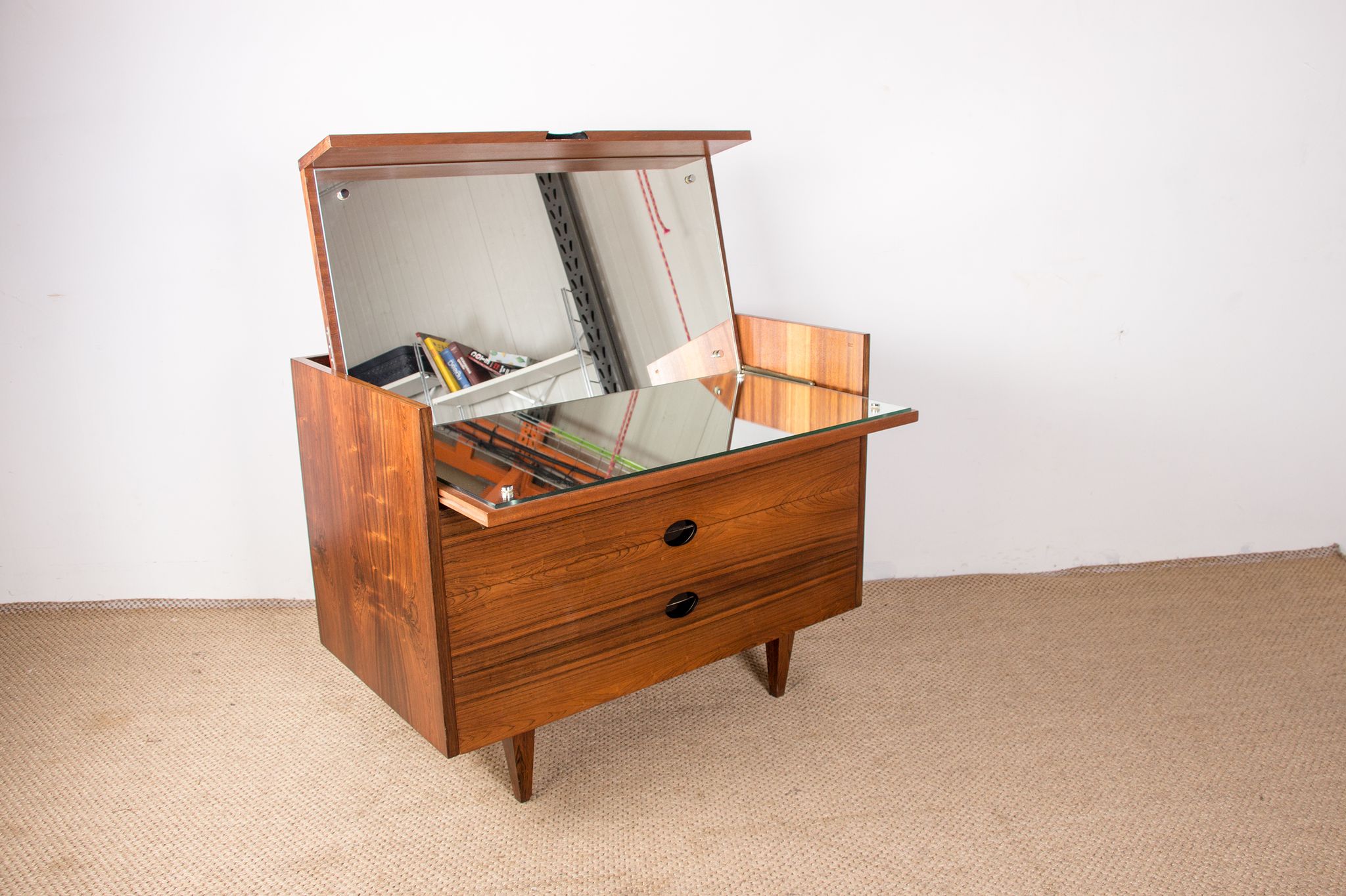 Rosewood chest of drawers designed by Paul Geoffroy published by Roche Bobois.