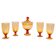 Set of four glasses and a sugar bowl Murano, Europe, 1960s