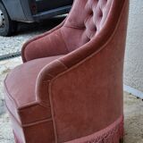 Armchair toad velvet rose