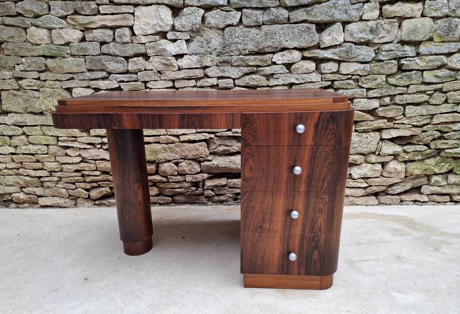 Art Deco Desk in Macassar Ebony