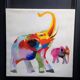 Oil on canvas elephant 58 cm x 58 cm
