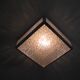 Vintage ceiling lamp with plastic sheets in chomed profiles 46x46 cm