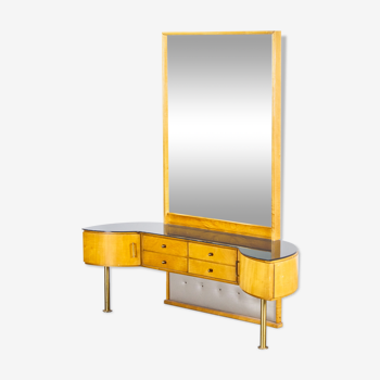 Birch Dressing Table With Large Mirror