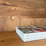 Enfilade de métier en chêne avec portes vitrées