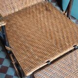 Vintage rattan lounge chair