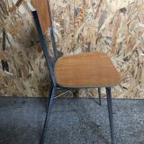 Chair feet compass metal chrome in formica brown 70
