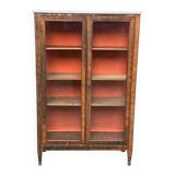 Louis XVI display cabinet in wood and marble from the 19th century.