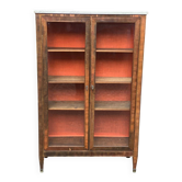 Louis XVI display cabinet in wood and marble from the 19th century.