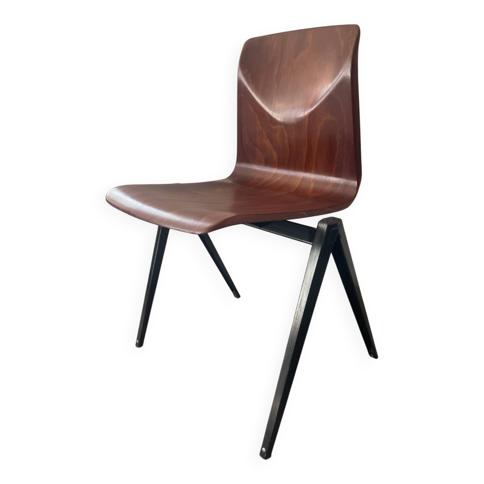 Chaise industrielle Pagholz-Germany des années 50-60