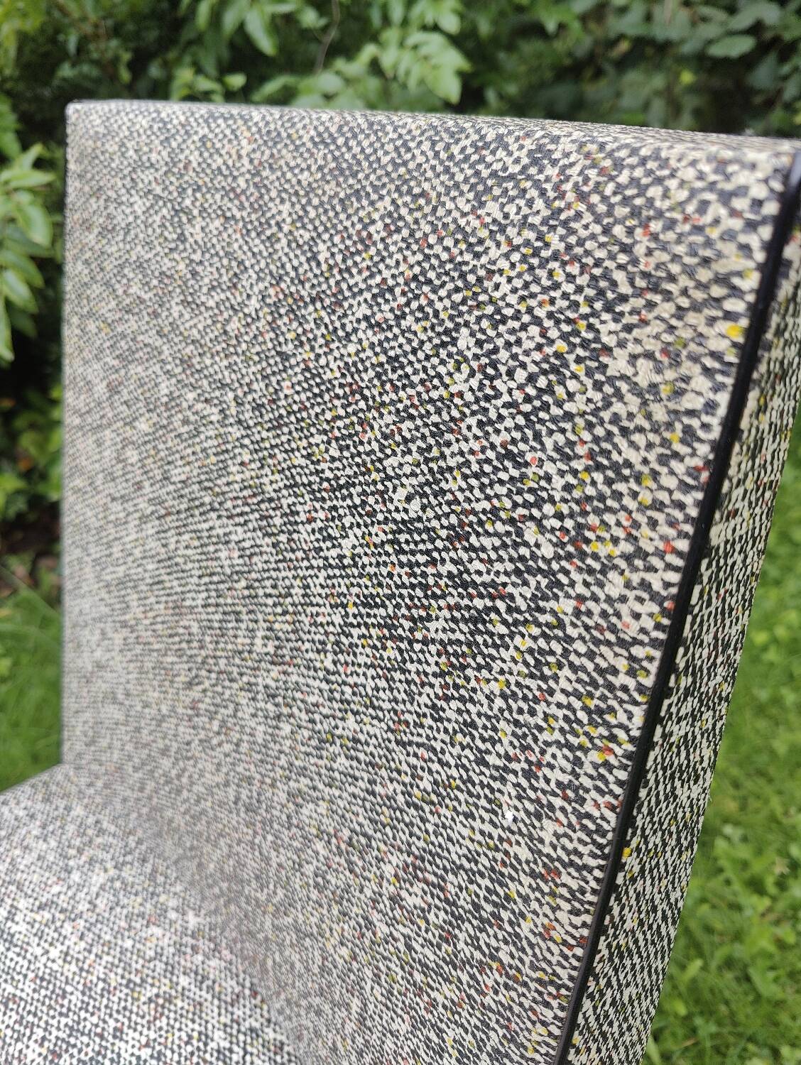 Scandinavian chair in grey faux leather and wood, 1960s.