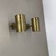 set of 2 minimalist Brass hole pattern "downlight" wall Light Spots, Italy