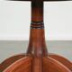 Swivel side chair / office chair with a cognac-coloured cow leather seat