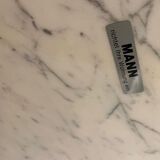 Marble and wicker dining table