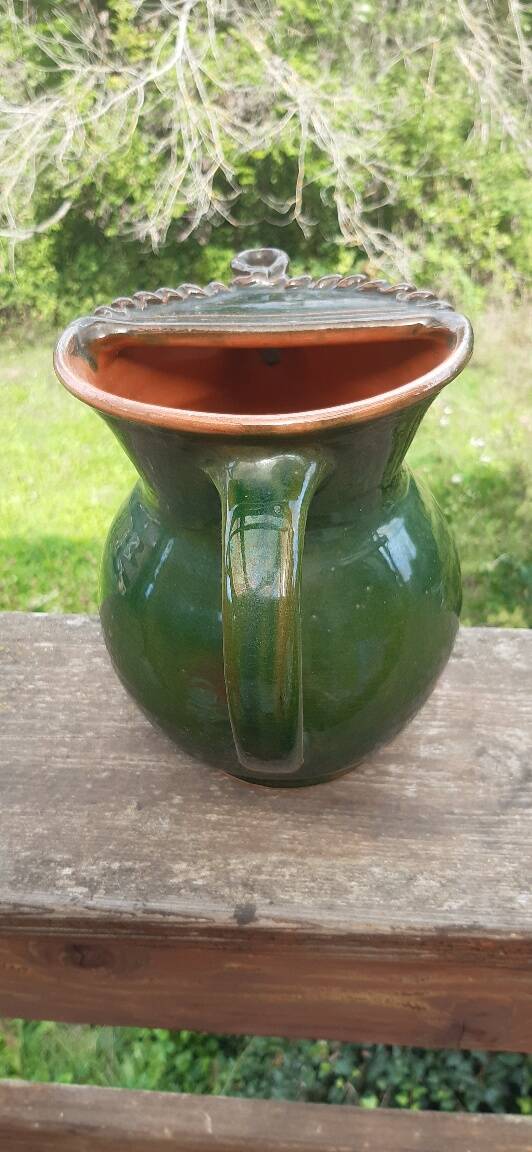 Mid-20th century glazed terracotta pitcher