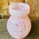 Clichy pink Art Deco glass vase