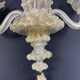 Large two-light wall lamp in Murano glass Venice