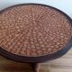 Coffee table in woven rope and rattan