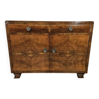 Art Decò sideboard in walnut burl from the 1940s