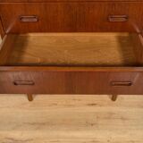 Commode en teck du milieu du siècle, Danemark, années 1960