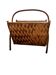 Vintage magazine rack in chestnut wood