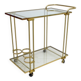 Mid-Century Modern Italian Brass Bar Cart, 1970s