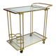 Chariot de bar italien en laiton de style moderne du milieu du siècle, années 1970