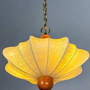 1960s Italian cocoon suspension, made of resin and pine wood.