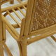 Set of 6 bamboo and webbing dining chairs 1970s