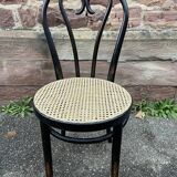 4 Thonet style bistro chairs in blackened curved wood