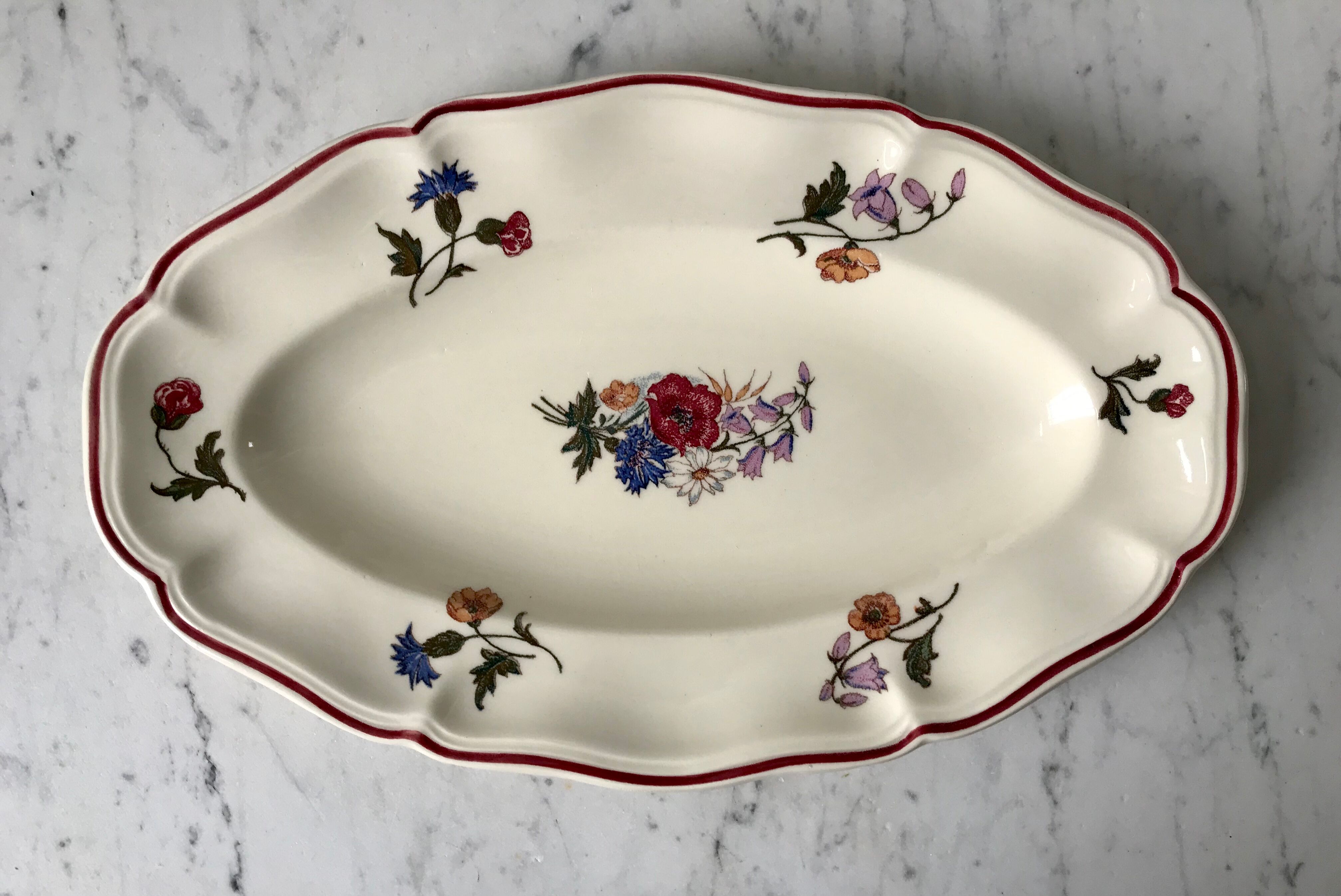 Ravier oval digoin sarreguemines model agreste 50s