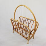Bamboo and rattan magazine rack
