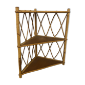 Etagère d'angle en rotin