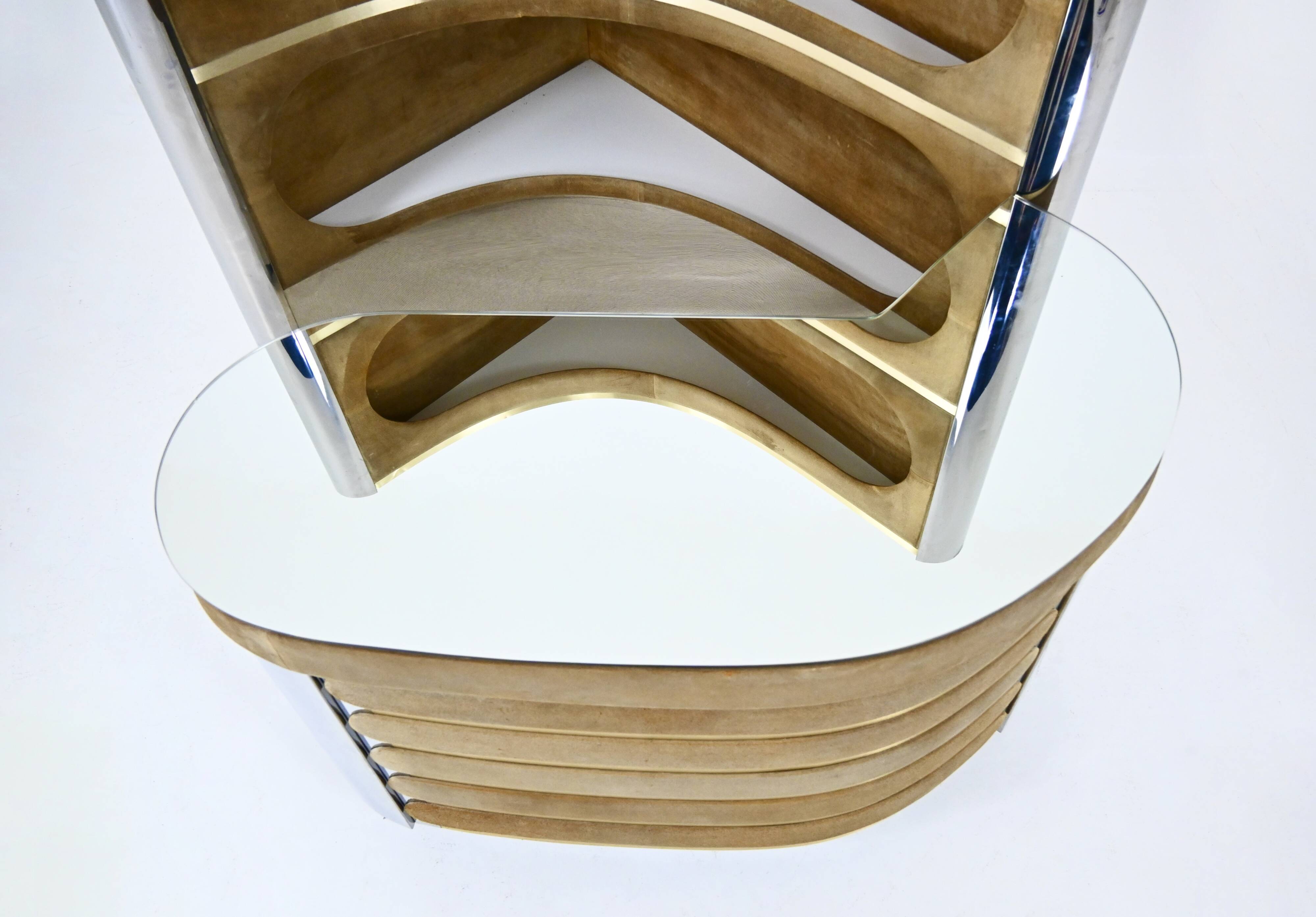 Bar set attributed to Willy Rizzo, 1970s.