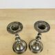 Pair of vintage silver-plated metal candlesticks