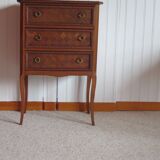 Louis XVI style chest of drawers with 3 drawers in oak