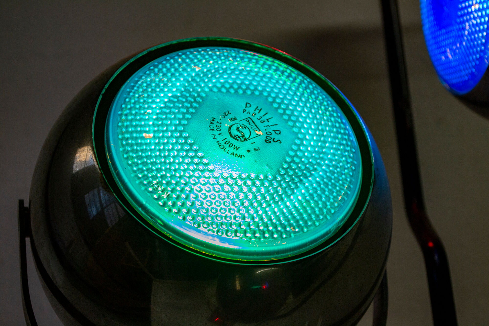 Goffredo Reggiani lamp for Reggiani, double ignition, coloured lights, Italy, 1960s