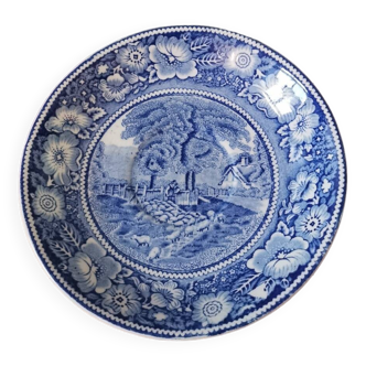 Petite assiette soucoupe vintage rural England burslem midwinter Ltd bleue
