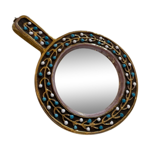Miroir à main guirlande, - circa