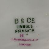 Dessert service 10 plates and a Bernardaud Limoges porcelain cake dish