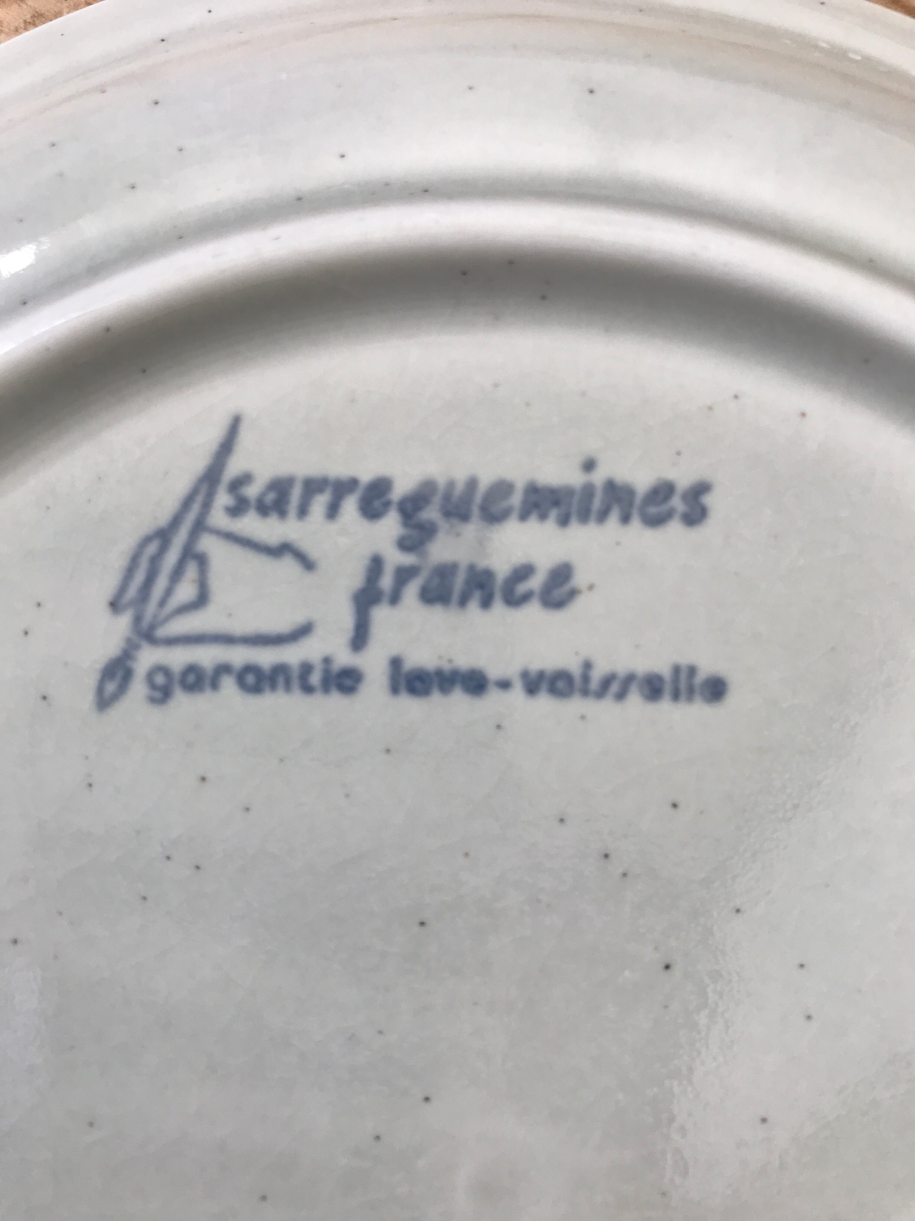 Série de 10 assiettes à desserts Sarreguemines