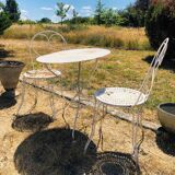 Table jardin avec 2 chaises bistro