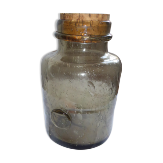 Glass jar with cork